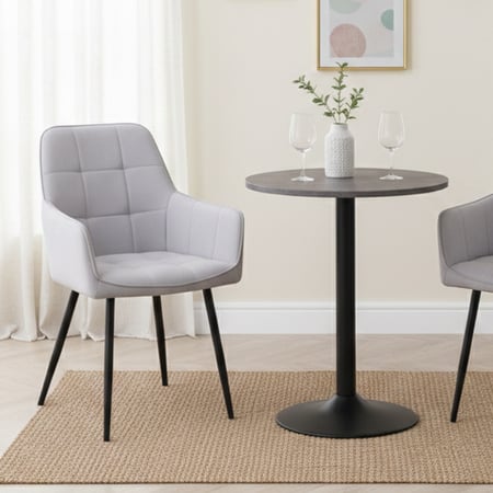 طقم طاولة دائرية مع كرسيين – تصميم عصري