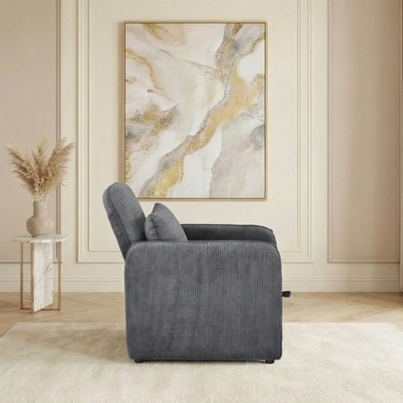 كرسي قابل للتعديل لسرير 2*1 مفرد رمادي غامق