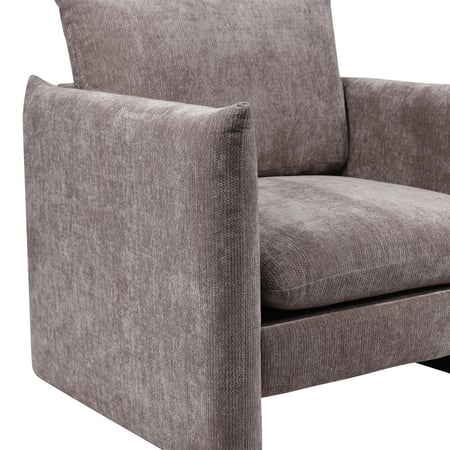 كرسي مفرد مودرن قماش رمادي تصميم مريح وأنيق