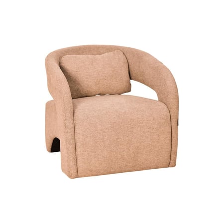 كرسي مفرد فاخر من القماش هافان فاتح