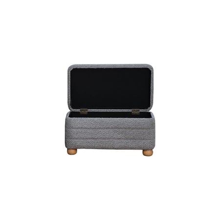 صندوق سجاد عصري بقماش رمادي