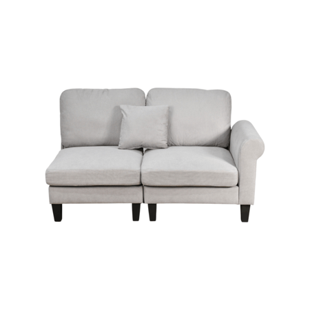 كنبة زاوية مودرن قماش تصميم عصري رمادي