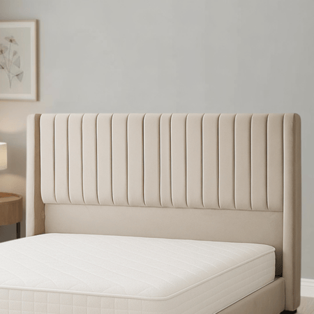 سرير خشبي بتنجيد مخملي عصري 180×200سم