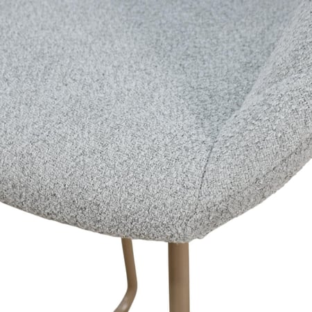 كرسي بار عصري قماش بقاعدة معدنية رمادي فضي