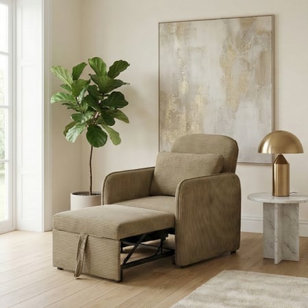 كرسي قابل للتعديل لسرير 2*1 مفرد بني