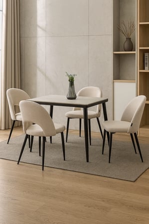 طاولة طعام سطح سيراميك 4 كرسي