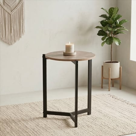 طاولة خدمة مفردة خشب تصميم عملي بني