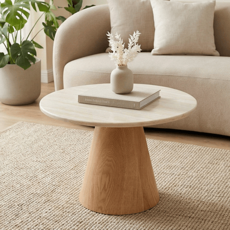 طقم طاولات خدمة مودرن 2 قطعة سطح رخام صناعي