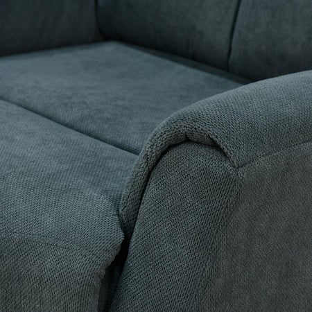 كرسي استرخاء هزاز فخم قماشي بهيكل معدني رمادي غامق