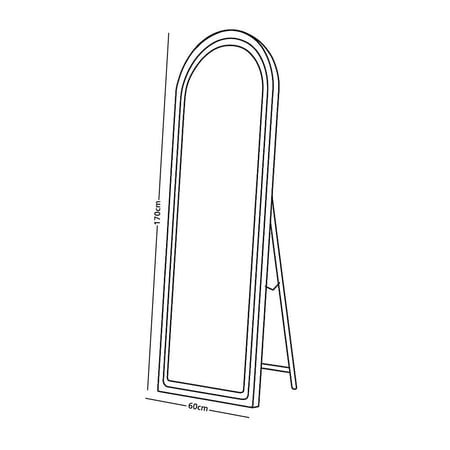 مرآة استاند مضيئة بإطار ذهبي 170×60 سم