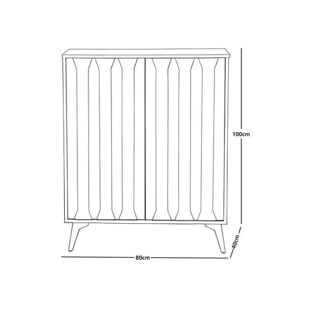 دولاب متعدد الاستخدام من الخشب 80 سم