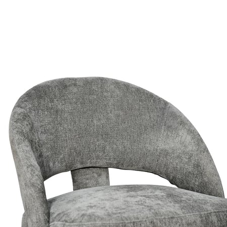 كرسي مفرد فاخر قماشي رمادي