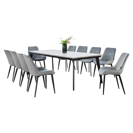 طاولة طعام خشب 10 كراسي