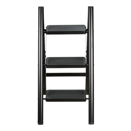 سلم معدني 3 درجات عملي أسود 80×40 سم