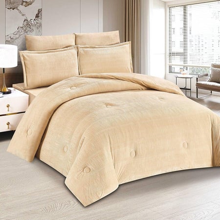 مفرش شتوي مخمل 4 قطع نفر