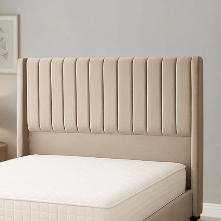 سرير خشبي بتنجيد مخملي عصري 180×200سم