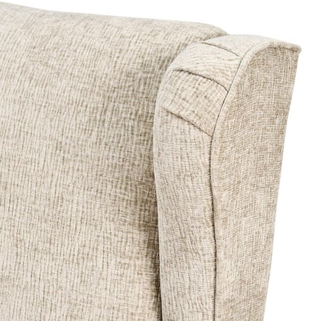 كرسي مفرد فخم قماش بهيكل خشبي مودرن كافيه