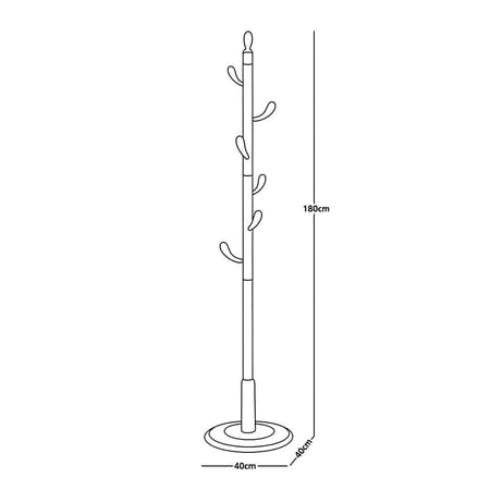 علاقة ملابس خشب مع أرفف تخزين 180  سم