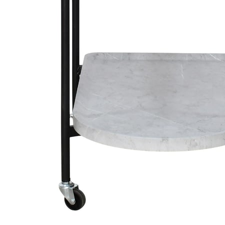 عربة تقديم عصرية من الخشب والمعدن رمادي