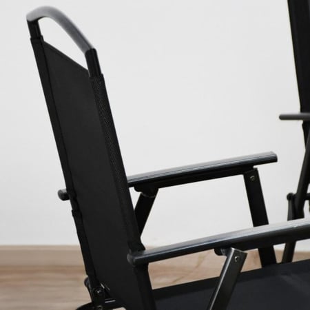 جلسة حديقة 4 مقاعد و طاولة أسود