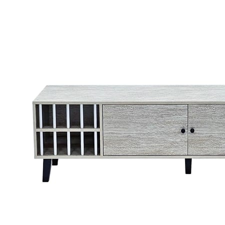 وحدة تلفاز خشبية مودرن رمادي 160 سم