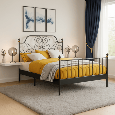 هيكل سرير نافيرا اسود 140x200 سم