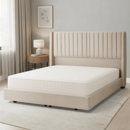 سرير خشبي بتنجيد مخملي عصري 180×200سم