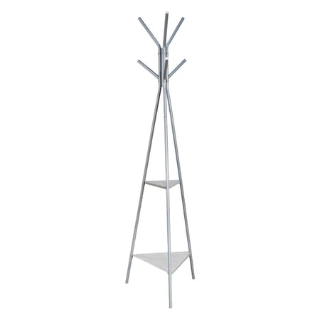 علاقة ملابس معدن برفوف خشبية مودرن