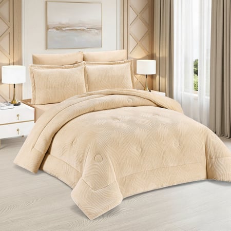 مفرش نافيرا الشتوي مخمل 6 قطع نفرين