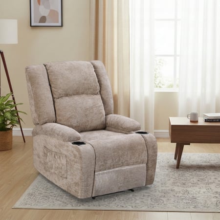 كرسي لواني استرخاء فخم ثابت قماشي مودرن كوفي