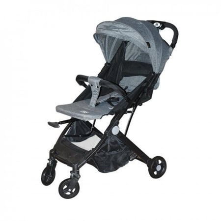 عربة أطفال رمادي