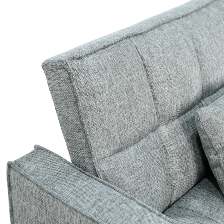 كنبة زاوية مودرن قماش قابلة للتحويل إلى سرير – رمادي