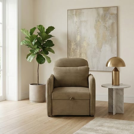 كرسي قابل للتعديل لسرير 2*1 مفرد بني