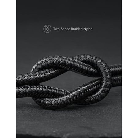 كيبل لشحن هواتف ايفون قماش من أنكر  بطول 2 متر بور لاين || لايتينج بجودة فائقة | أسود