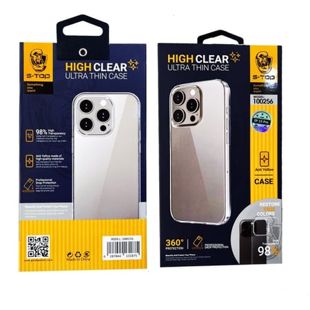 كفر حماية قوي وشفاف لجميع هواتف ايفون مقاوم للصدمات والاصفرار من S-T