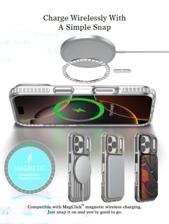 واي نوت كفر ايفون 17 يدعم ماج سيف بحلق مغناطيسية شفاف بتخطيط فاخر