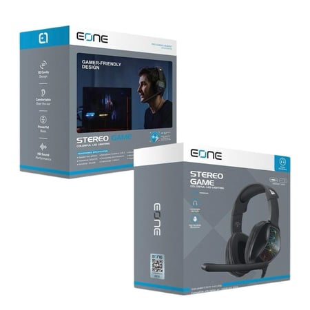 سماعة EONE للألعاب صوت HD وBass قوي