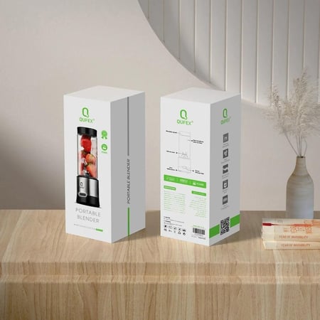 خلاط عصير متنقل من Qufex قابل للشحن سعة 450 مل | محمول ومناسب للسفر