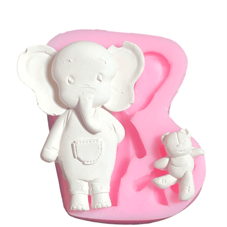 قالب سيليكون فيل مع دمية