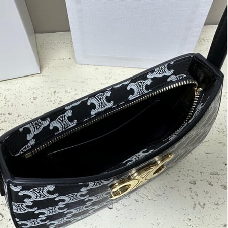 Celine- Medium Tilly Bag In Triomphe Canvas And Calfskin