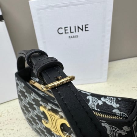 Celine- Medium Tilly Bag In Triomphe Canvas And Calfskin
