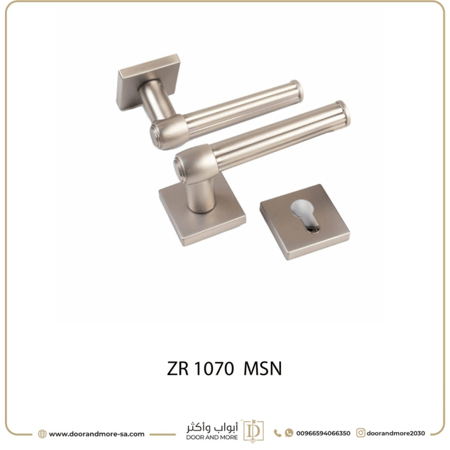 مقبض باب مفصول JEWEL 1070 فضي مطفي