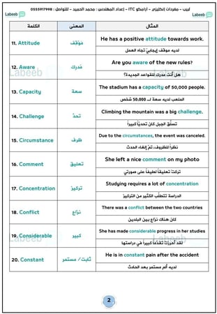 ملف المفردات vocabulary _ اختبار ارامكو