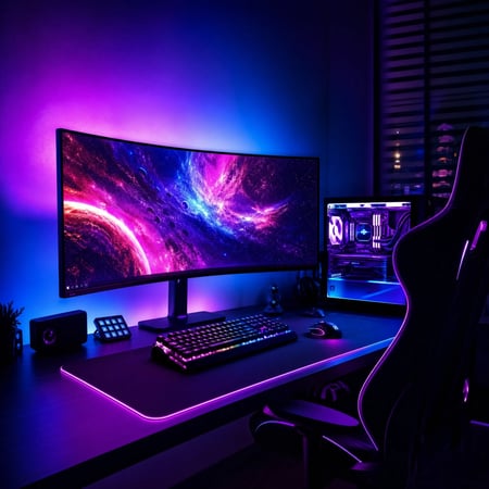 شريط إضاءة ليد PC Vibe أسطوري بكيبل USB (تحكم بالتطبيق)