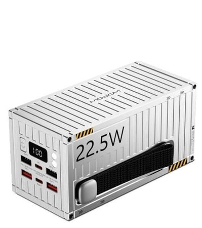 شاحن متنقلcontainer بقوة 22.5 واط وسعة 50,000 ملي أمبير -أسود