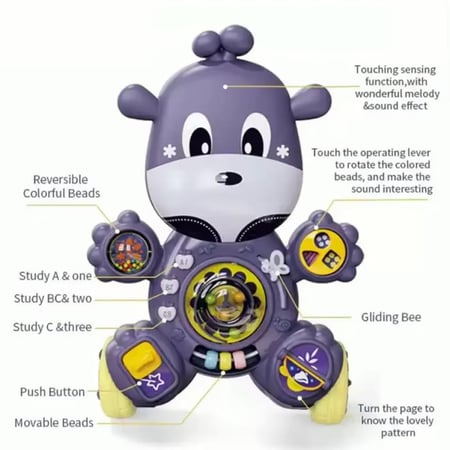 مشاية أطفال تفاعلية من ماركة FiveStar Learning Fun Giraffe Baby Walker.