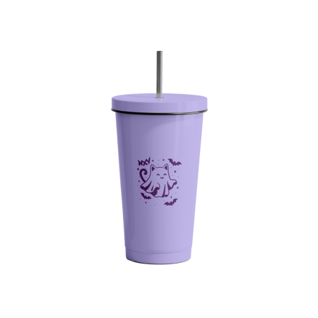 كوب (بوو) بغطاء ومصاص - Boo Mug with Straw and Lid