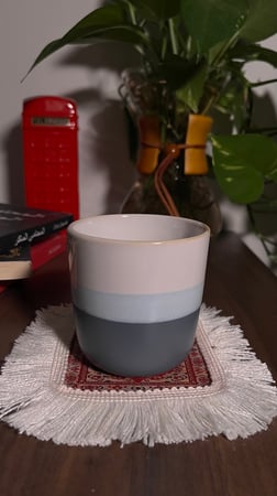 كوب رصاصي بأبيض (220 ملم )