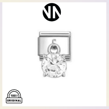 شكل تركيب كلاسك زيركون دائري نازل ابيض