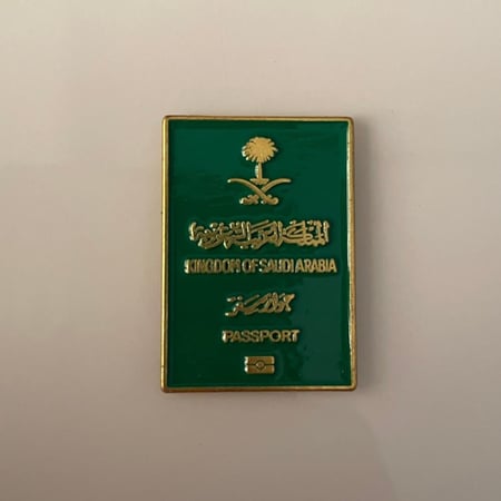 ملصقات معدنية الجواز السعودي كبير